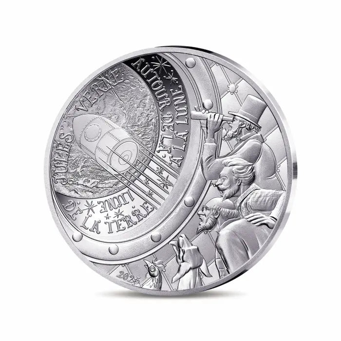 Pièce de 10 € en argent pur (Belle Épreuve) De la Terre à la Lune France 2025