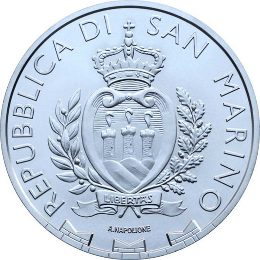 Pièce de 5 euros en argent 999/1000, millésime 2024, Aigle BU, première édition, Saint-Marin