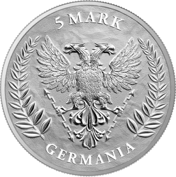 Pièce de 1 oz d'argent pur 999/1000 de Germania (2025) – Le couronnement de la reine Germania