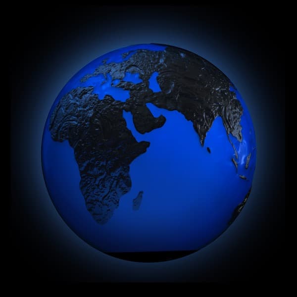 Pièce Globe - Terre Lumineuse 5 $ 3 oz Barbade 2023
