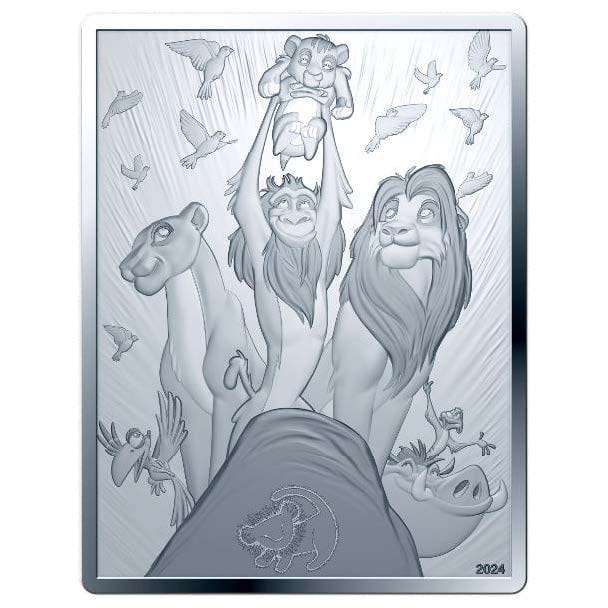 France 10 euros Roi Lion Pièce rectangulaire en argent 2024