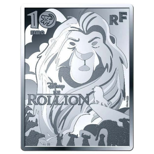 France 10 euros Roi Lion Pièce rectangulaire en argent 2024