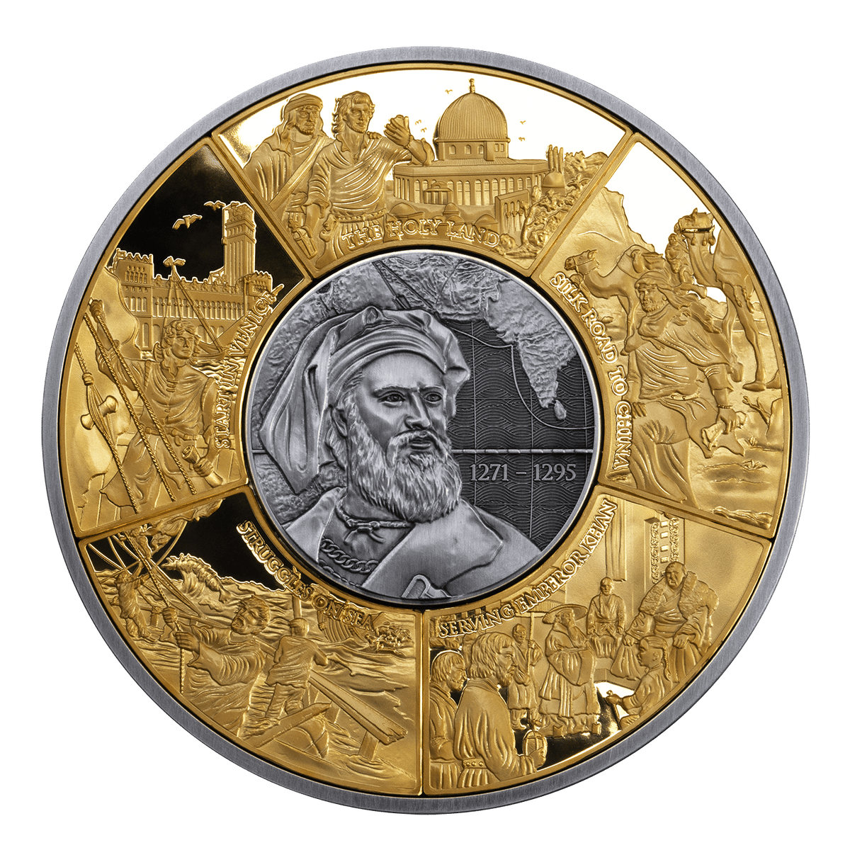 Prévente de la pièce puzzle MARCO POLO en argent 999, 5 oz, 250 francs Djibouti 2025