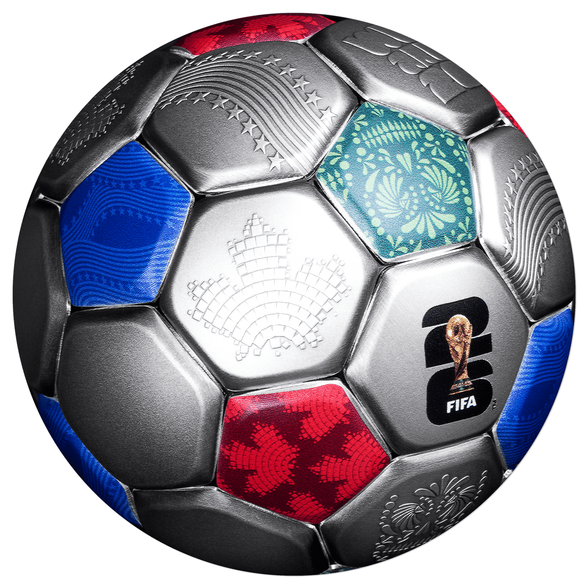 Précommandez la pièce de 10 $ représentant un ballon de football de la Coupe du Monde de la FIFA 26™ en argent 999/1000 (3 oz), Îles Salomon 2025
