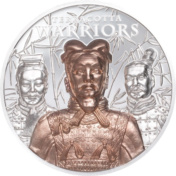 Pièce d'argent 3 oz 93,30 g « Armée de terre cuite » – Îles Cook 2021