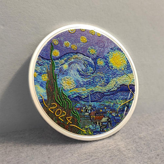 Pièce de 20 $ La Nuit étoilée Vincent Van Gogh 3 oz Argent Palau 2024