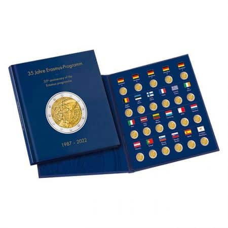 Album de collection Presso pour pièces commémoratives européennes de 2 euros « Erasmus »