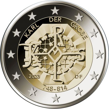2 euros, 1250e anniversaire de Charlemagne, Allemagne, 2023
