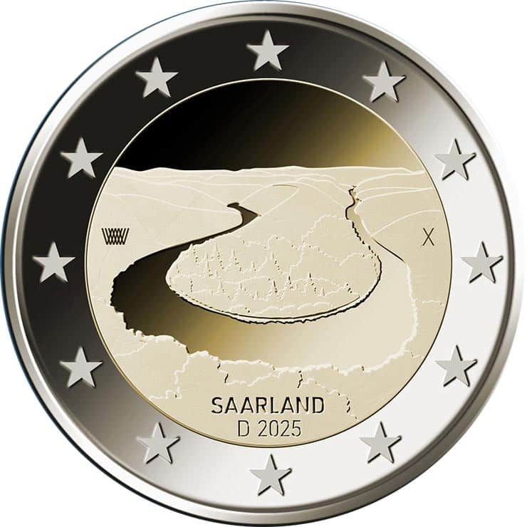 2 euros Allemagne Sarre Saarschleife 2025