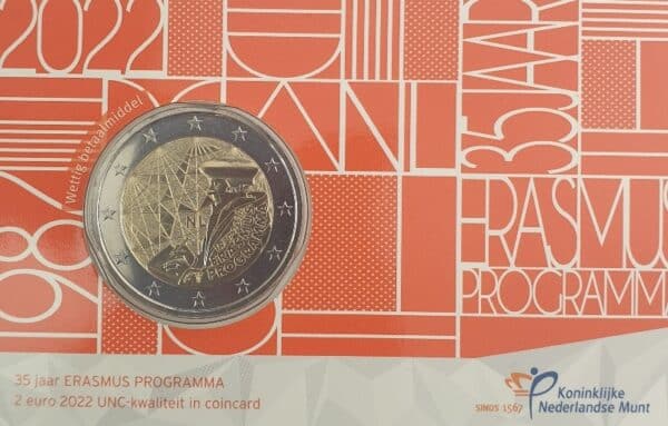 Carte de 2 euros 2022, Pays-Bas – 35 ans du programme Erasmus