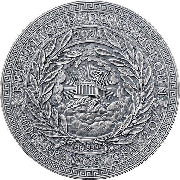 Pièce d'argent Apollo 2 oz Argent 999 – Cameroun 2025