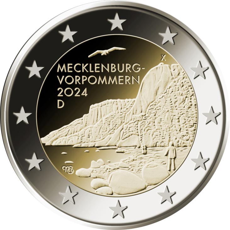 2 Euro Allemagne Mecklembourg-Poméranie occidentale Königsstuhl 2024