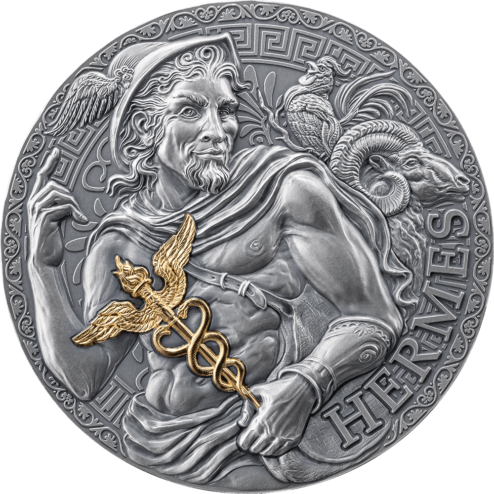 Pièce d'argent 3 oz « Hermès » – Cameroun 2024