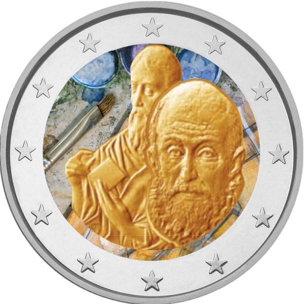 2€ Euro Grèce 2014 – El Greco, Couleur