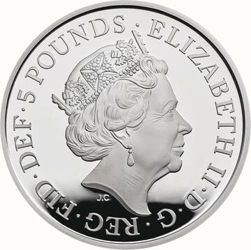 DERNIÈRE Pièce de 5 £ en argent « Mariage royal du prince Harry et de Meghan Markle » – Royaume-Uni 2018