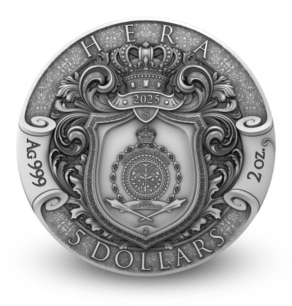 Pièce de collection Hera Divine Beauty 2 oz Argent 999 Niue 2025