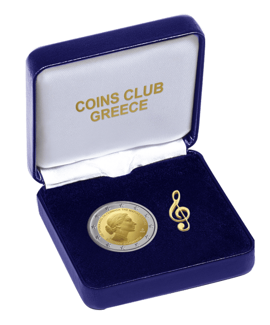 2€ Euro bu & pin 100 ans Maria Callas Grèce 2023
