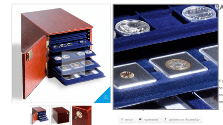 Capsules pour pièces de monnaie Quadrum XL 42 – 58 mm, paquet de 5