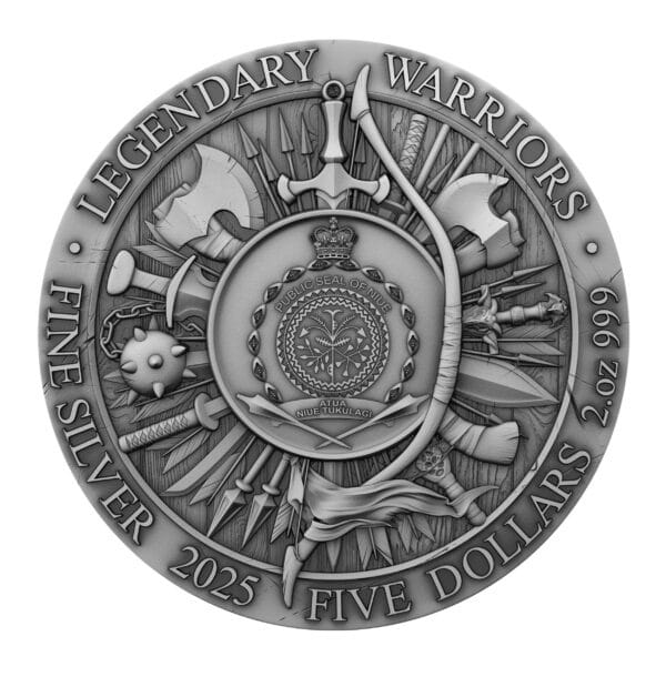 PRÉVENTE Pièce de collection Leonidas Les Guerriers Légendaires Argent 999 2 oz Niue 2025