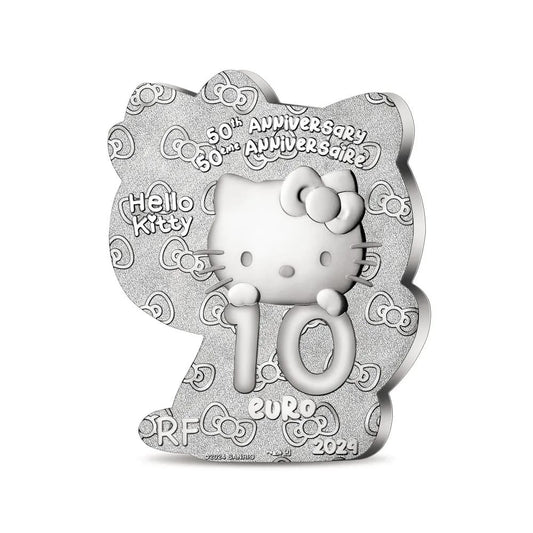 Pièce Hello Kitty 50 ans, 10 €, argent 999/1000, qualité Belle Épreuve, millésime 2024