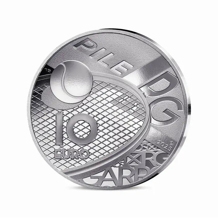 Roland Garros – Pièce de 10 € en argent pur, couleur France 2025