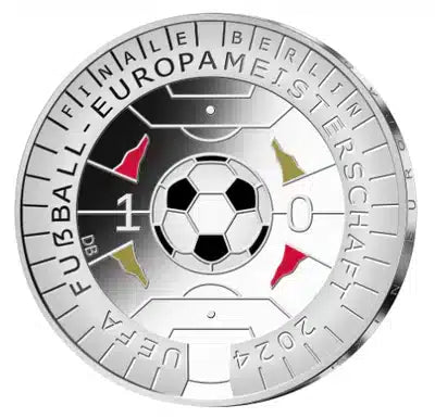 DERNIÈRE Pièce d'argent UEFA EURO FOOTBALL 11 euros Allemagne 2024