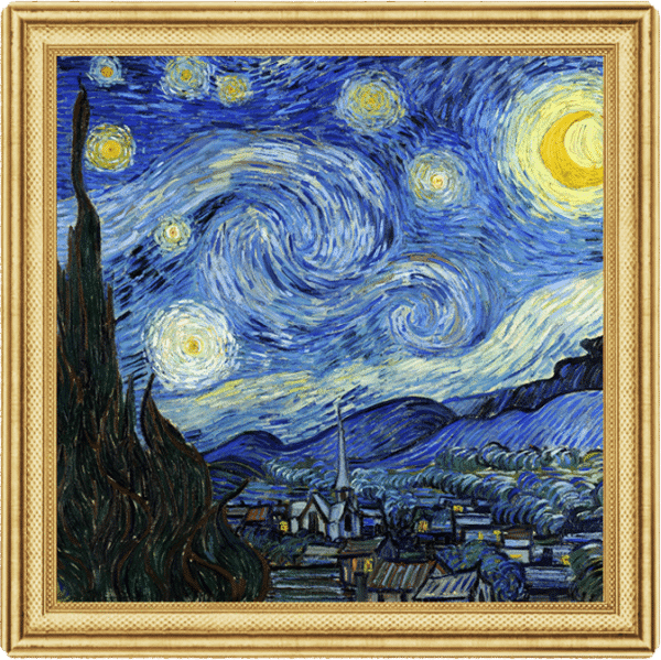 Pièce de 2 $ La Nuit étoilée Vincent Van Gogh 2 oz Argent 999 Niue 2023
