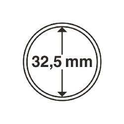 Capsules pour pièces de 10 euros – Diamètre 32,5 mm – Lot de 10