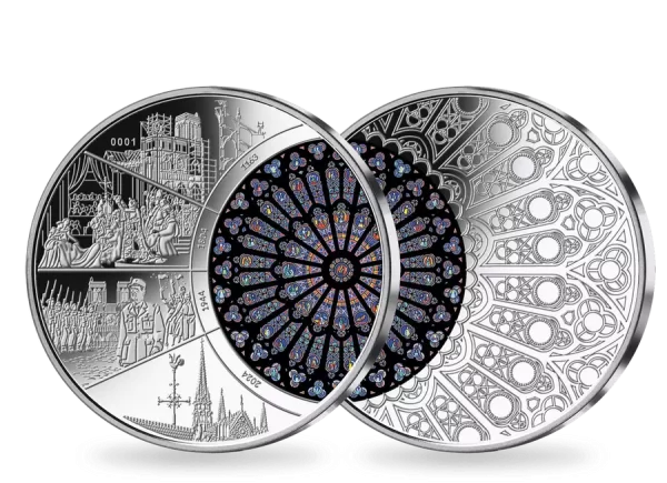 La cathédrale Notre-Dame historique en argent 925, France 2024