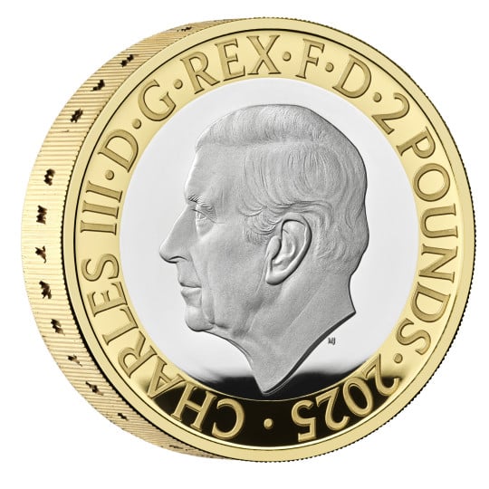 Pièce de 2 £ en argent pur George Orwell, Royaume-Uni, 2025