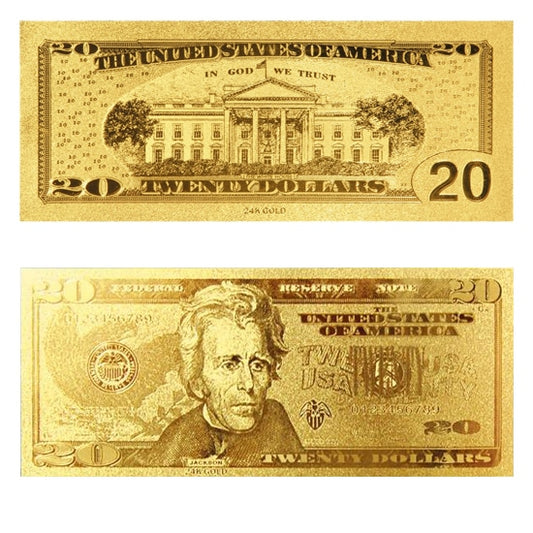 Dollars d'or américains en feuilles d'or 23 carats !