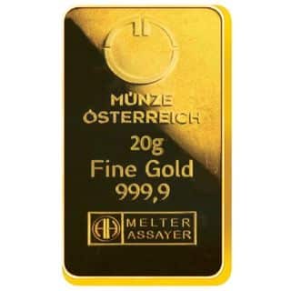 Lingot d'or de 20 g