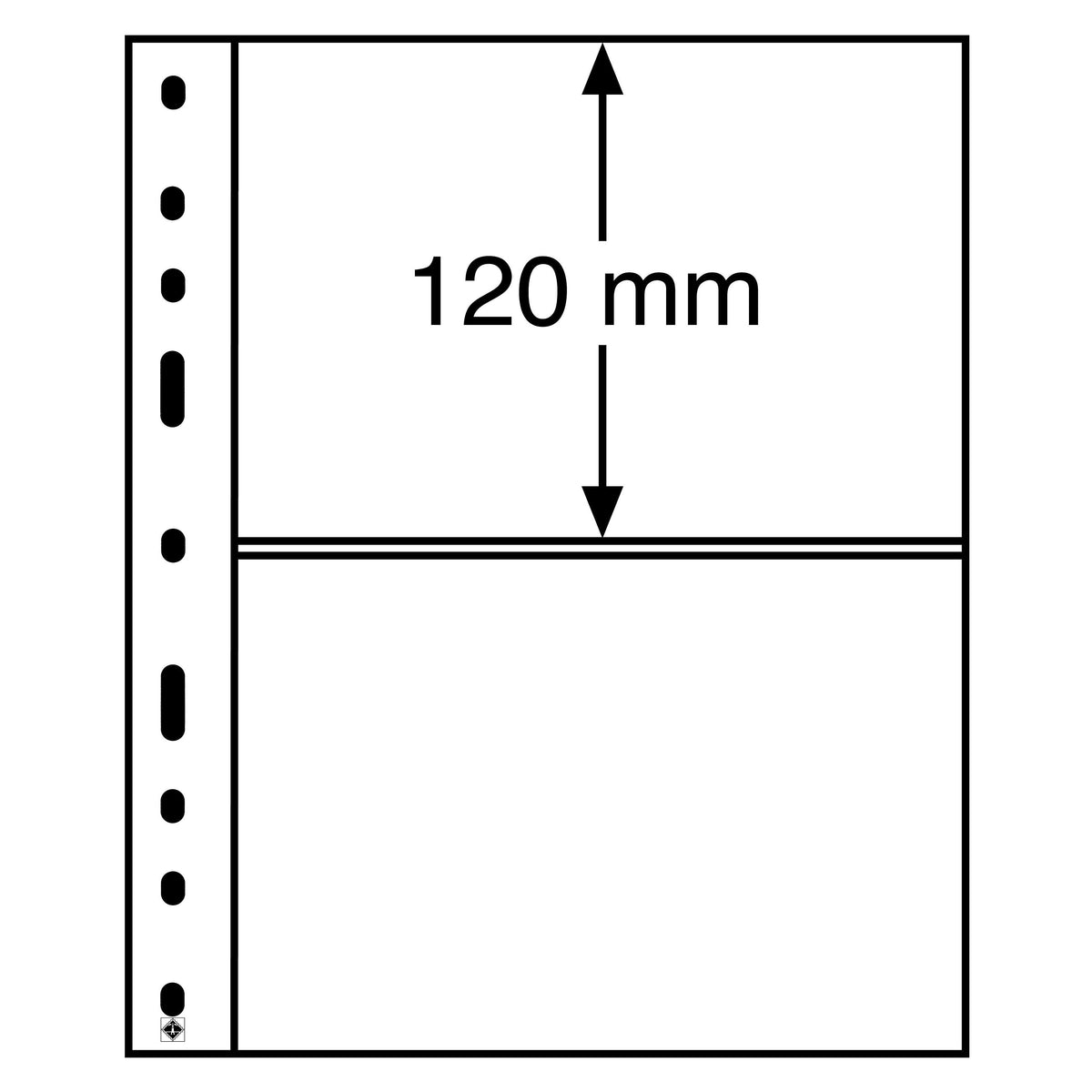 Pages transparentes pour album de billets Optima – 10 pièces – 2 emplacements