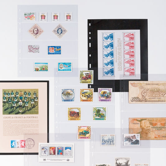 Pages transparentes pour album de billets Optima – 10 pièces – 2 emplacements