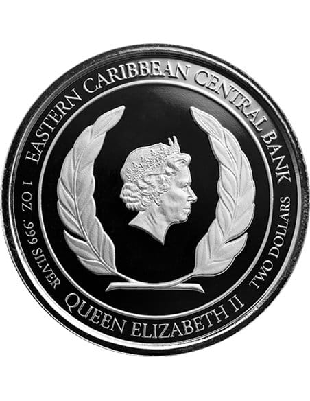 Saint-Vincent, navire attaqué, couleur, 1 oz argent 999 Proof, 2022
