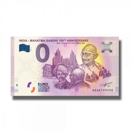 Billet commémoratif de 0 euro – Gandhi
