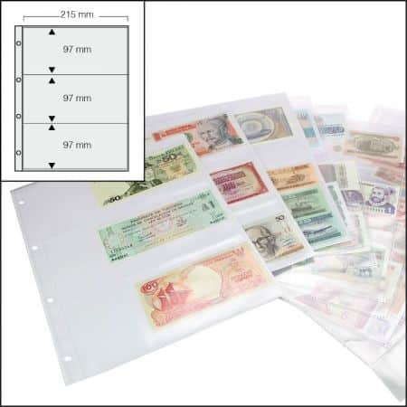 Pages pour album de billets de banque