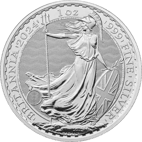 Pièce de 2 livres sterling en argent 999, Grande-Bretagne, 2024 - Charles III