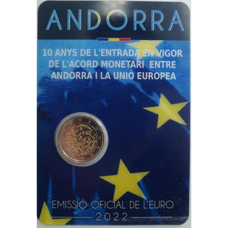 2 €, 10 ans de l'euro, Andorre, 2022