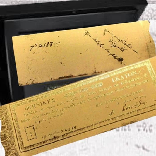100 palmiers en feuille d'or 24 carats et écrin