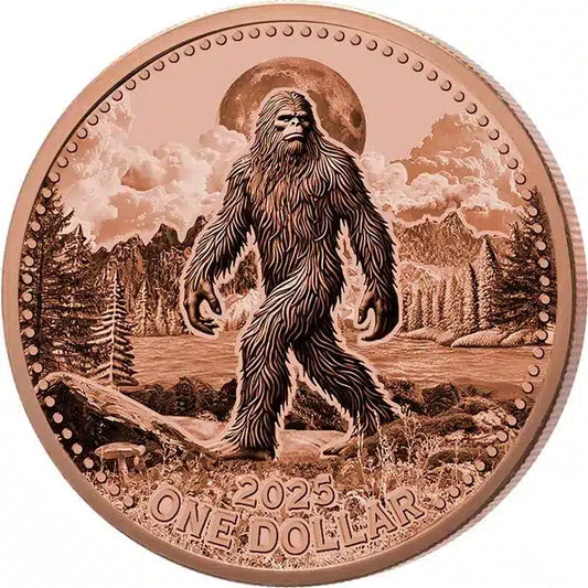 ÉNORME pièce de 1 $ Bigfoot Mesa Grande en cuivre 999 USA 2025