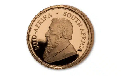 Pièce de 1/50 oz Krugerrand en or 22 carats, épreuve Afrique du Sud, millésime 2024