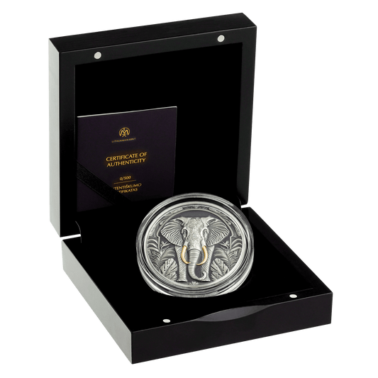 ÉLÉPHANT 5 Dollars, Argent 2oz Nouvelle-Zélande 2024