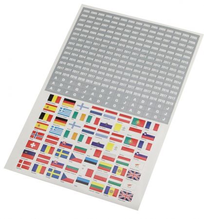 Ensemble d'autocollants de drapeaux européens