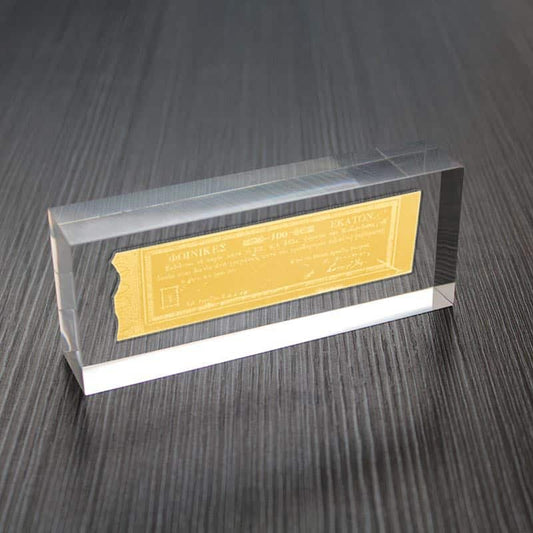 Support en plexiglas pour billets de banque