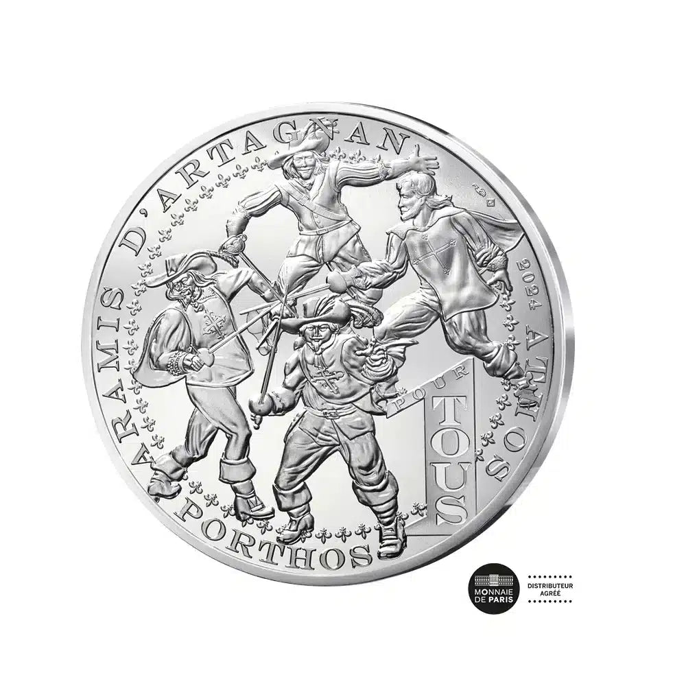 Pièce de 100 euros Les 3 Mousquetaires Argent 900 France 2024