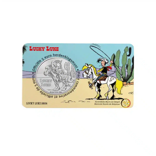 Belgique 5 euros Lucky Luke Cuivre/Nickel B.U. 2024