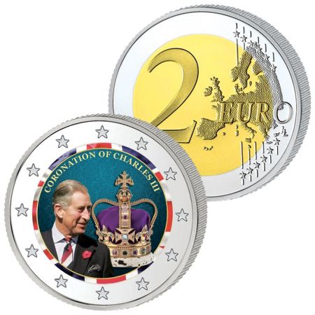 Couronnement de Charles en couleurs (2 euros) - 6 mai 2023