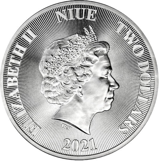 Pirates des Caraïbes, Perle Noire, 1 oz, Argent 999, Îles de Niue, 2021