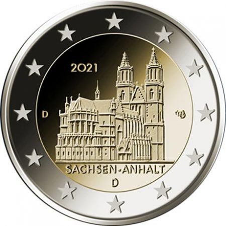 2€ Euro Allemagne 2021 – Saxe, Cathédrale de Magdebourg